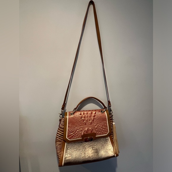 Brahmin Brinley Satchel/Shoulder Bag in Sandshell Varadero - Picture 10 of 10